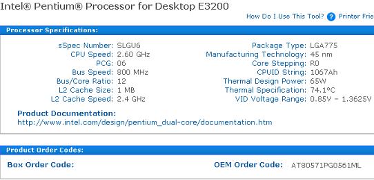 Pentium E3200: 45-нм замена серии E2000