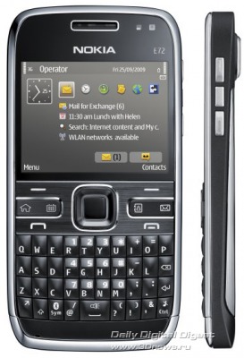 Nokia E72 – QWERTY-смартфон с 5-Мп камерой